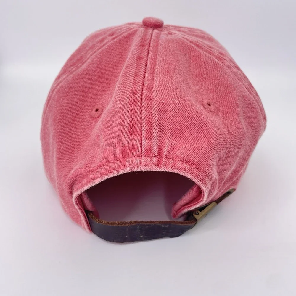 Adams 100% Cotton Pigment Dyed-Cap - LP101- Pink- Louisiana Appliqué-Strap Back